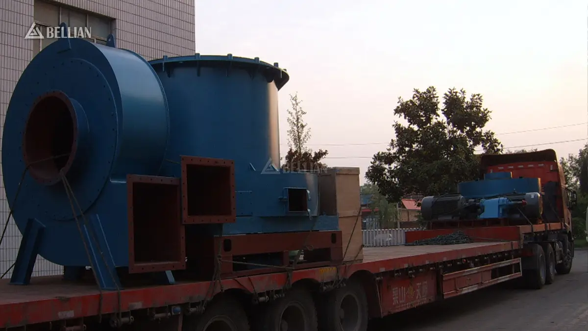 Barite grinding mill complete unit on flatbed truck, factory delivery to East Africa mining project
