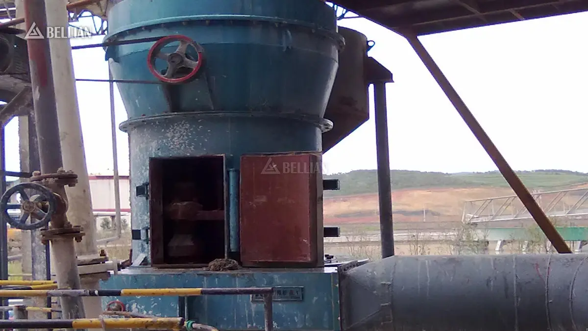 Maintenance door and exterior structural details of 6R4525 grinding mill main unit on Indonesia project site